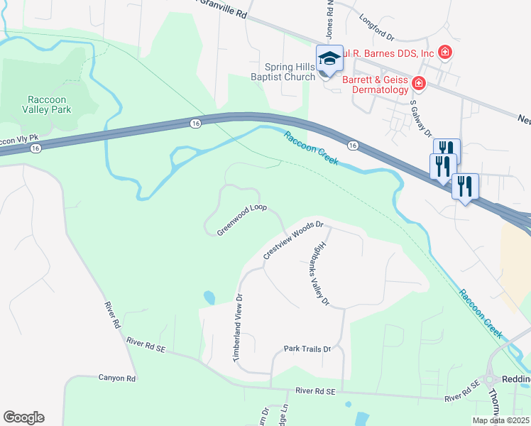 map of restaurants, bars, coffee shops, grocery stores, and more near 481 Greenwood Loop in Newark