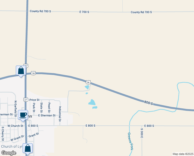 map of restaurants, bars, coffee shops, grocery stores, and more near 2694 800 South in Lynn