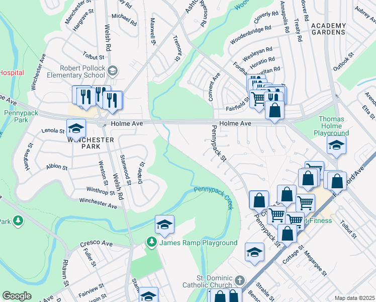 map of restaurants, bars, coffee shops, grocery stores, and more near 10 Longford Street in Philadelphia