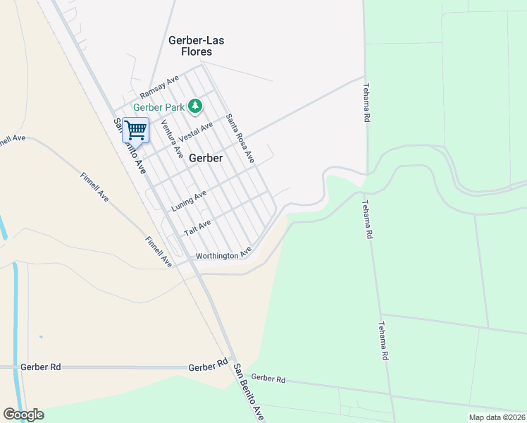 map of restaurants, bars, coffee shops, grocery stores, and more near 108 Santa Maria Avenue in Gerber