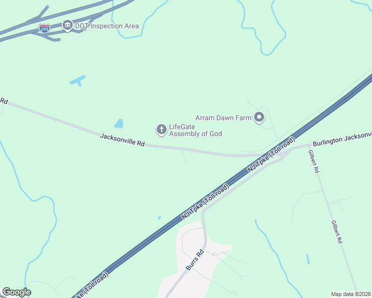 map of restaurants, bars, coffee shops, grocery stores, and more near 1619 Burlington Jacksonville Road in Burlington