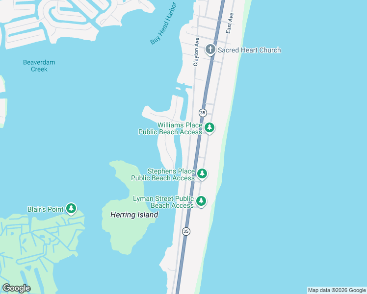 map of restaurants, bars, coffee shops, grocery stores, and more near 954 Barnegat Lane in Mantoloking