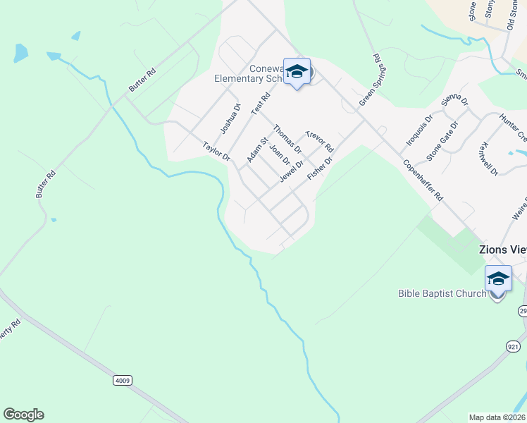 map of restaurants, bars, coffee shops, grocery stores, and more near 40 Taylor Drive in York