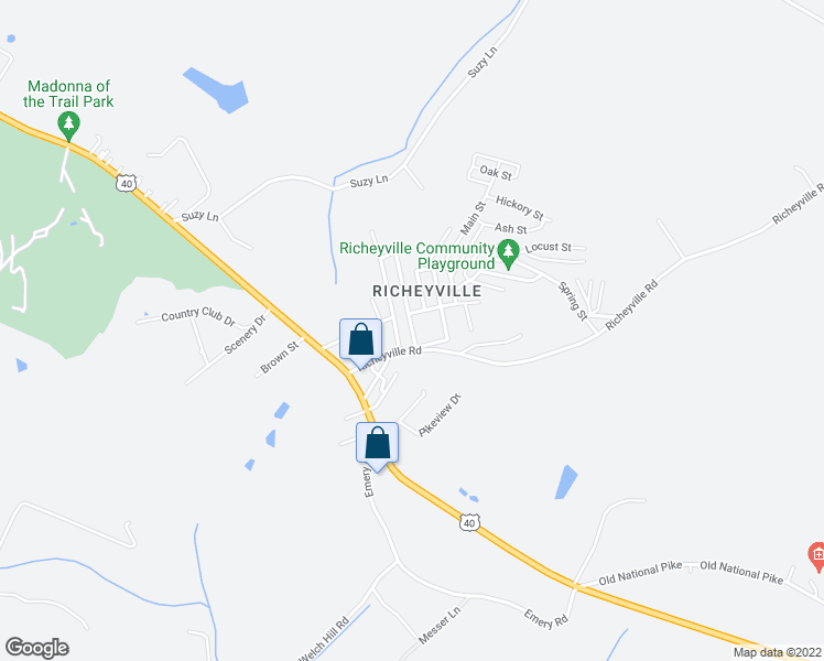 map of restaurants, bars, coffee shops, grocery stores, and more near 108 Armour Street in Centerville