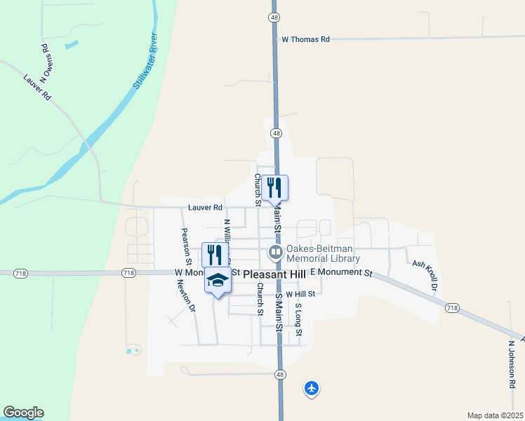 map of restaurants, bars, coffee shops, grocery stores, and more near 9 Walnut Street in Pleasant Hill