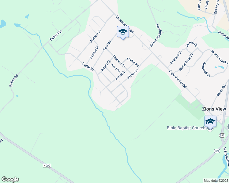 map of restaurants, bars, coffee shops, grocery stores, and more near 610 Fisher Drive in York