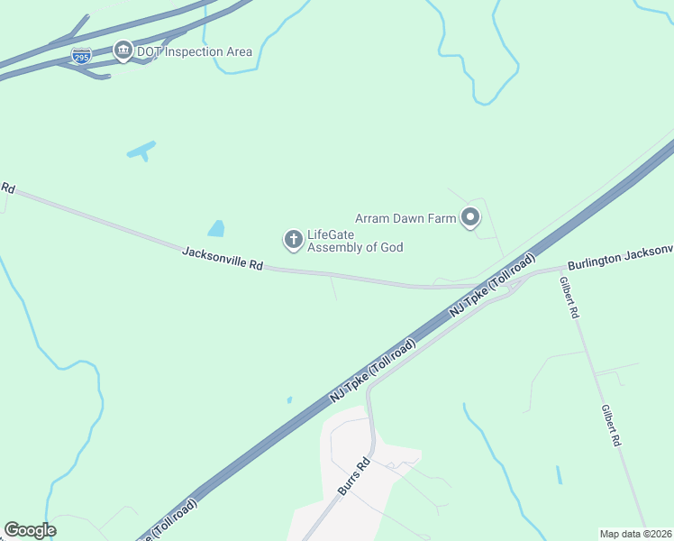 map of restaurants, bars, coffee shops, grocery stores, and more near 1619 Burlington Jacksonville Road in Burlington