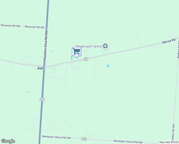 map of restaurants, bars, coffee shops, grocery stores, and more near 160 Sharon Heights Road Southwest in Pataskala