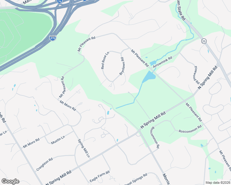 map of restaurants, bars, coffee shops, grocery stores, and more near 1109 Brynlawn Road in Villanova