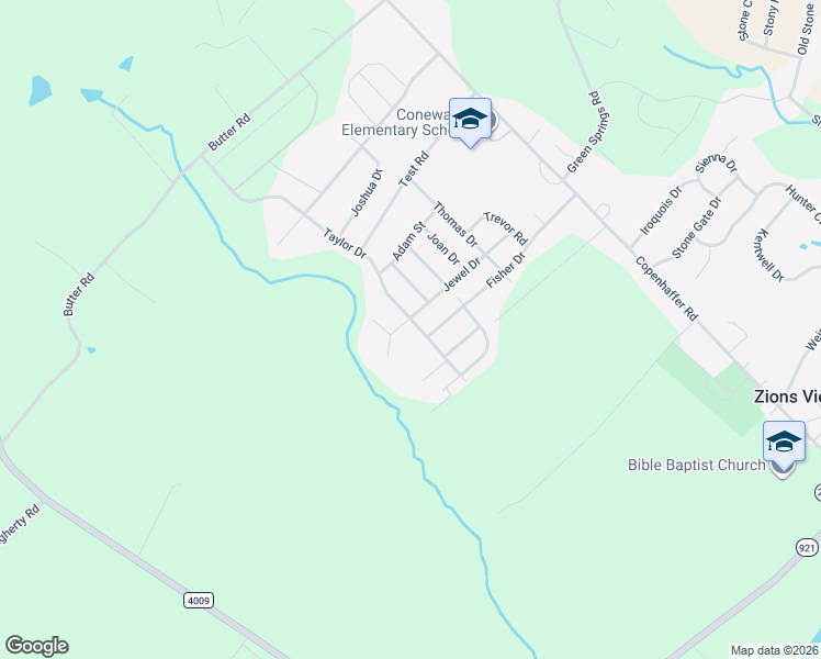 map of restaurants, bars, coffee shops, grocery stores, and more near 40 Taylor Drive in York