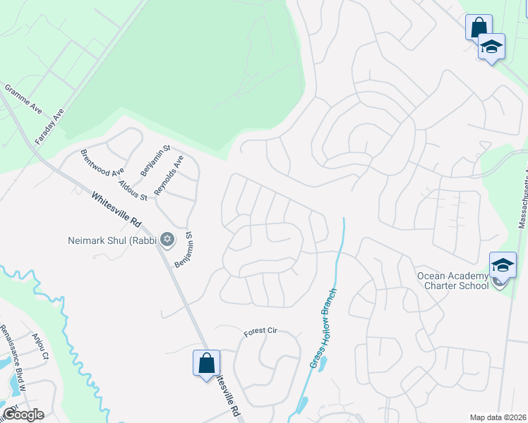map of restaurants, bars, coffee shops, grocery stores, and more near 3165 Dillon Lane in Toms River