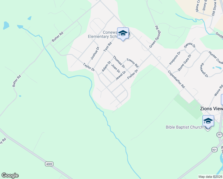map of restaurants, bars, coffee shops, grocery stores, and more near 655 Fisher Drive in York