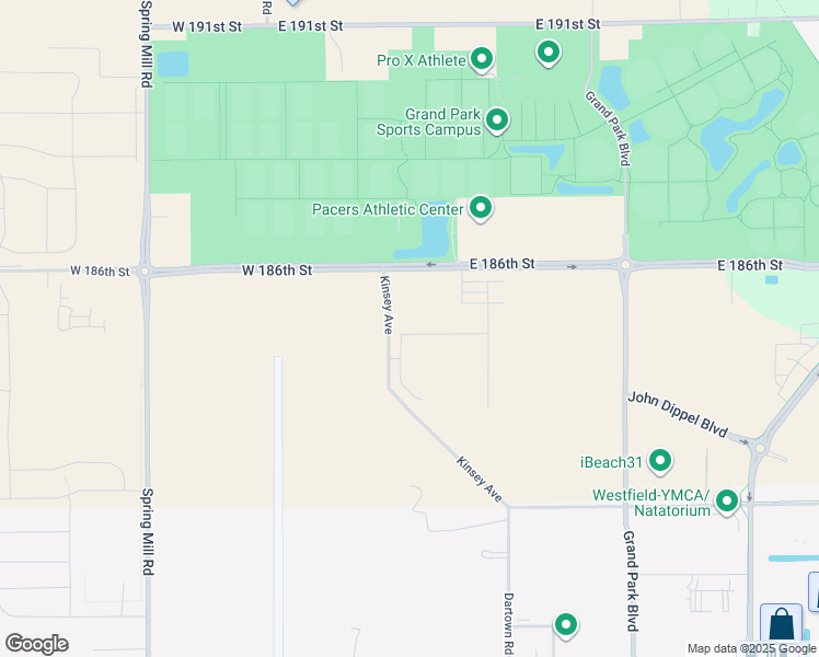 map of restaurants, bars, coffee shops, grocery stores, and more near 18470 Kinsey Avenue in Westfield