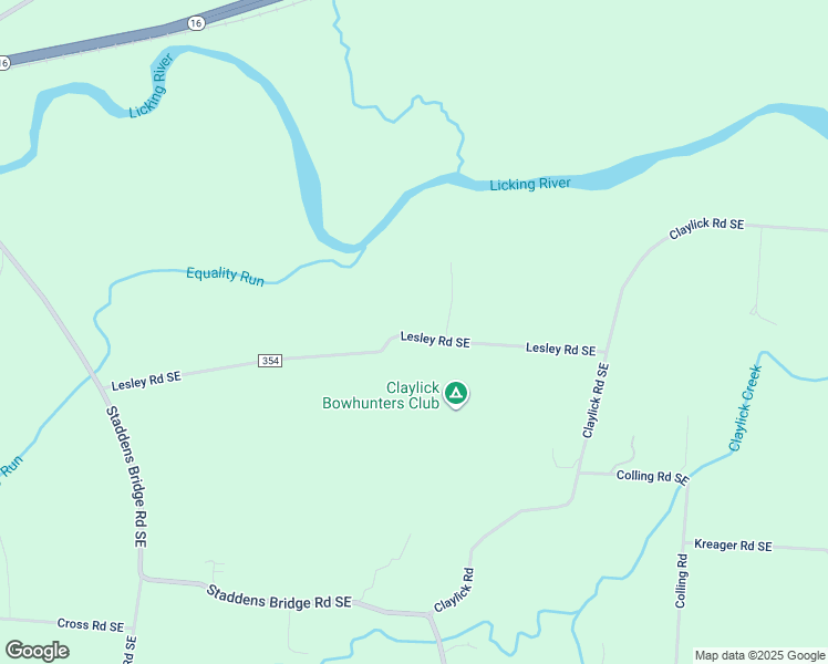 map of restaurants, bars, coffee shops, grocery stores, and more near 12383 Lesley Road Southeast in Newark