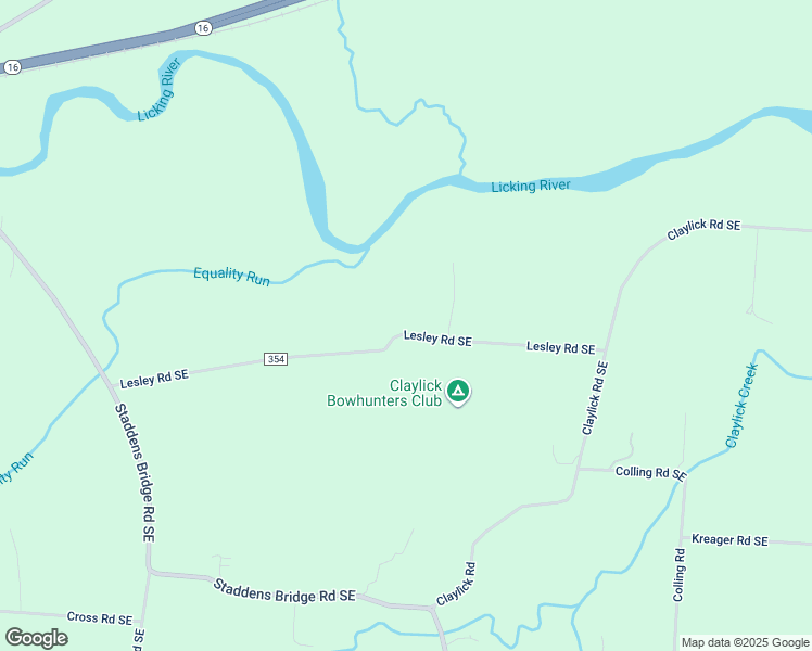 map of restaurants, bars, coffee shops, grocery stores, and more near 12383 Lesley Road Southeast in Newark