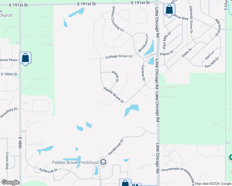 map of restaurants, bars, coffee shops, grocery stores, and more near 502 Pitney Drive in Noblesville