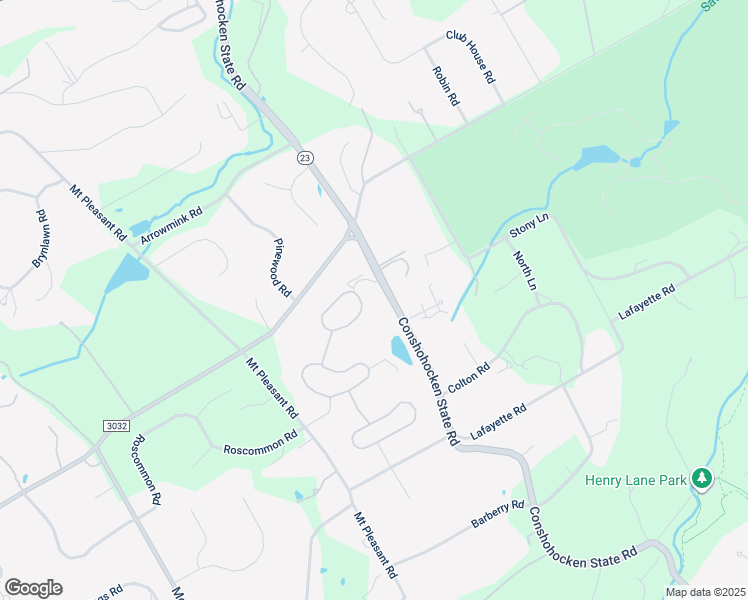 map of restaurants, bars, coffee shops, grocery stores, and more near 1206 Round Hill Road in Bryn Mawr