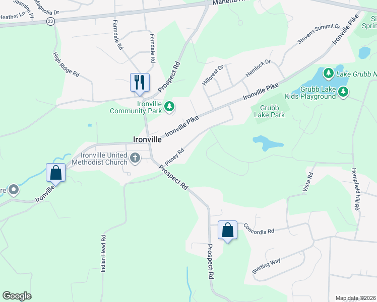 map of restaurants, bars, coffee shops, grocery stores, and more near 521 Pitney Road in Columbia