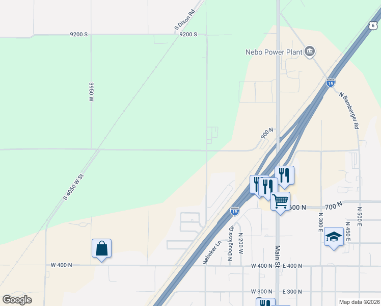 map of restaurants, bars, coffee shops, grocery stores, and more near 541 West 900 South in Payson
