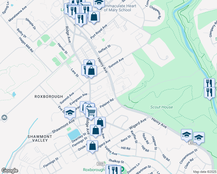 map of restaurants, bars, coffee shops, grocery stores, and more near in Philadelphia