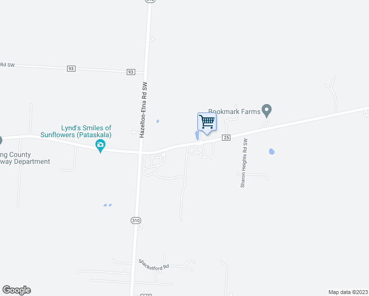 map of restaurants, bars, coffee shops, grocery stores, and more near 9303 Morse Road in Pataskala