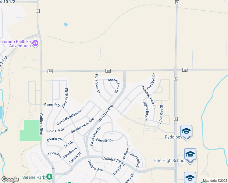 map of restaurants, bars, coffee shops, grocery stores, and more near 822 Sunridge Place in Erie
