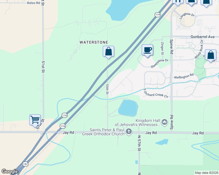 map of restaurants, bars, coffee shops, grocery stores, and more near 5511 Pioneer Road in Boulder
