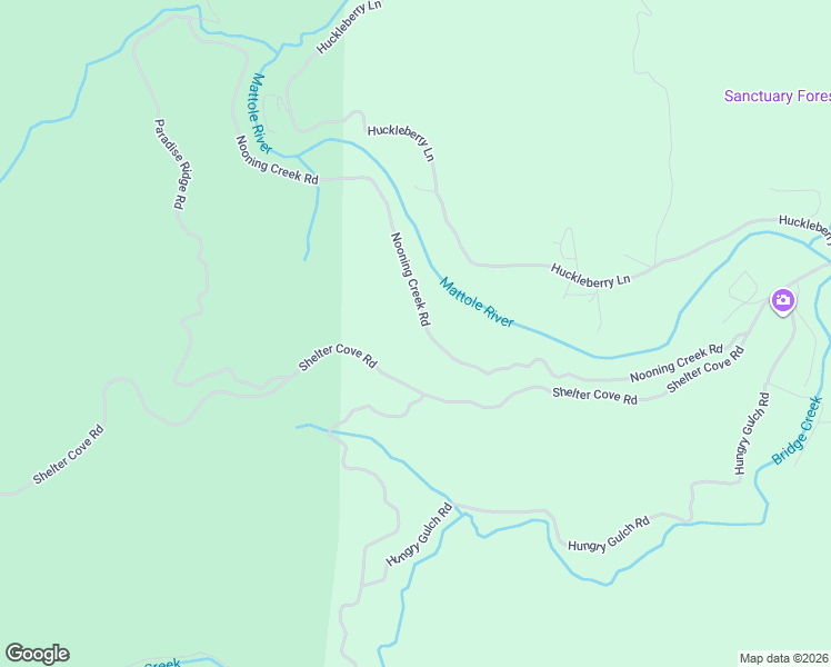 map of restaurants, bars, coffee shops, grocery stores, and more near 850 Nooning Creek Road in Whitethorn