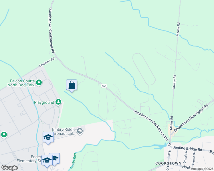 map of restaurants, bars, coffee shops, grocery stores, and more near 347 County Route 665 in Wrightstown