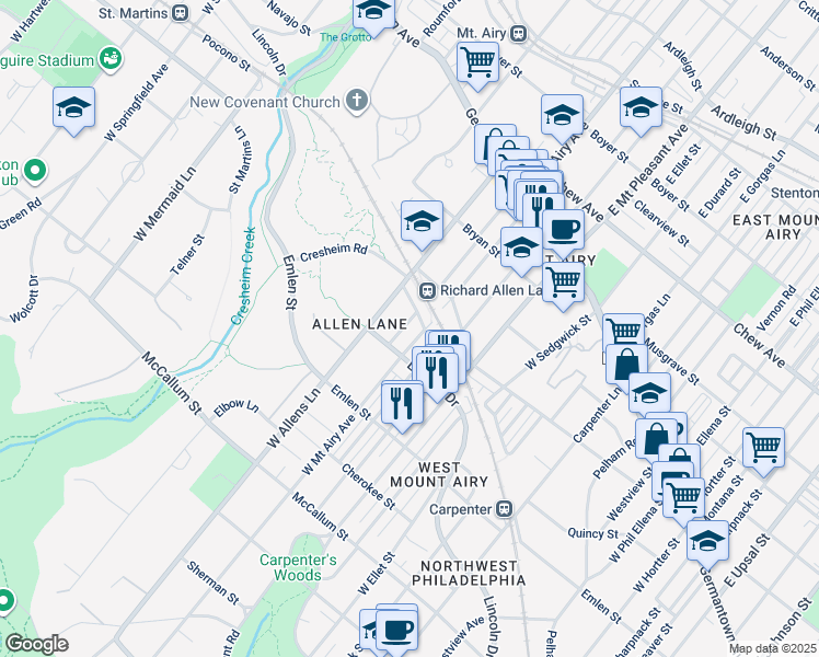 map of restaurants, bars, coffee shops, grocery stores, and more near 218 Nippon Street in Philadelphia