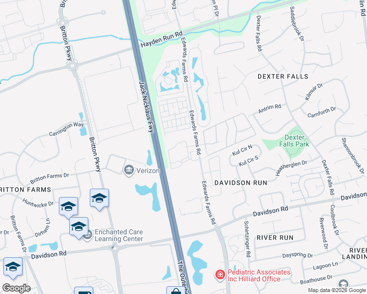 map of restaurants, bars, coffee shops, grocery stores, and more near 4214 Benedict Way in Columbus