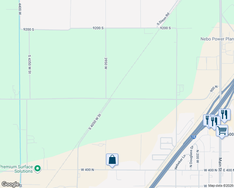 map of restaurants, bars, coffee shops, grocery stores, and more near 3880S West 9600 South in Payson