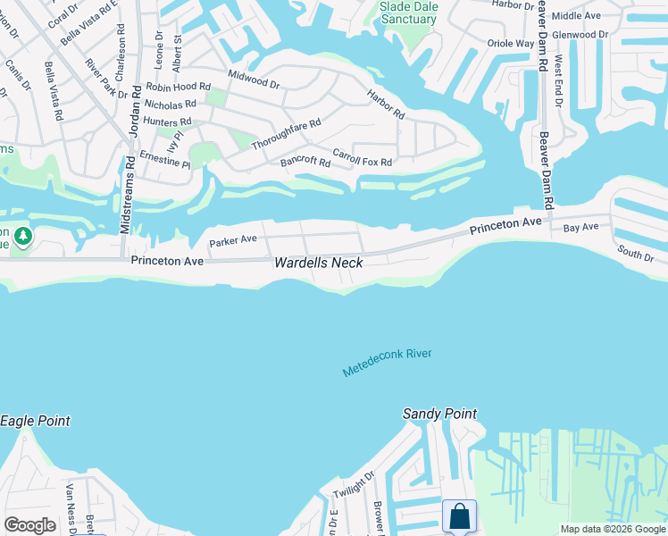 map of restaurants, bars, coffee shops, grocery stores, and more near 608 Princeton Avenue in Brick Township