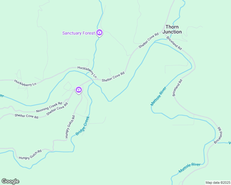map of restaurants, bars, coffee shops, grocery stores, and more near 452 Shelter Cove Road in Whitethorn