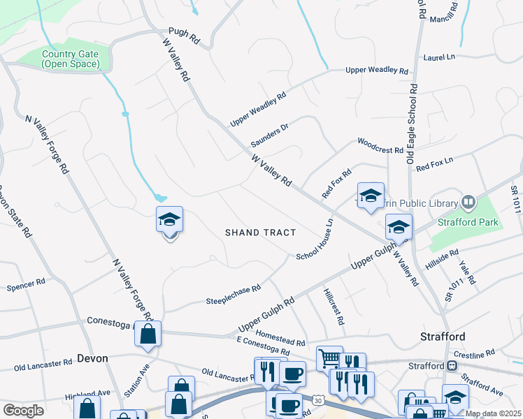 map of restaurants, bars, coffee shops, grocery stores, and more near 468 Glenwyth Road in Wayne