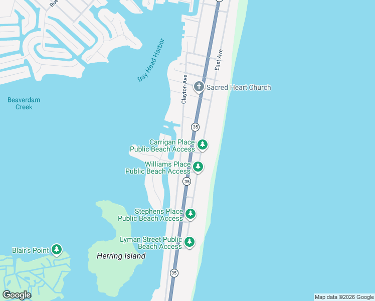 map of restaurants, bars, coffee shops, grocery stores, and more near 907 Barnegat Lane in Mantoloking
