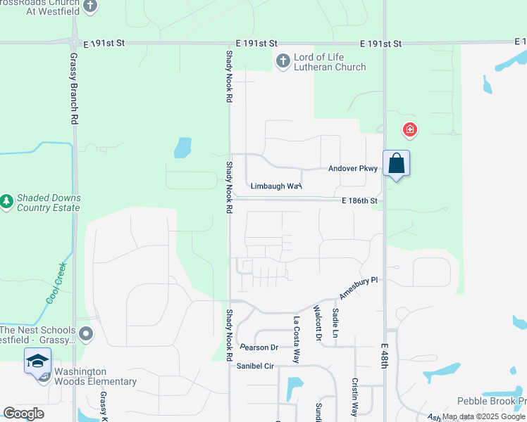 map of restaurants, bars, coffee shops, grocery stores, and more near 4201 East 186th Street in Noblesville