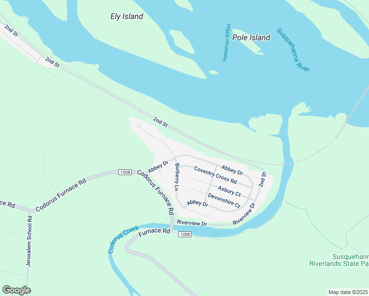 map of restaurants, bars, coffee shops, grocery stores, and more near 116 Abbey Drive in Mount Wolf