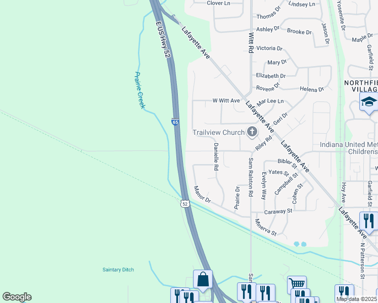 map of restaurants, bars, coffee shops, grocery stores, and more near 1811 Riley Road in Lebanon
