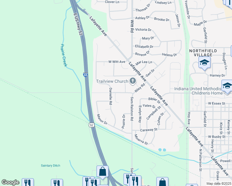 map of restaurants, bars, coffee shops, grocery stores, and more near 1629 Dead End Road in Lebanon