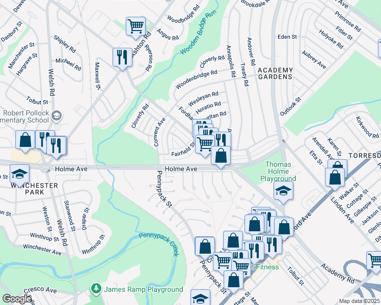 map of restaurants, bars, coffee shops, grocery stores, and more near 3104 Fairfield Street in Philadelphia