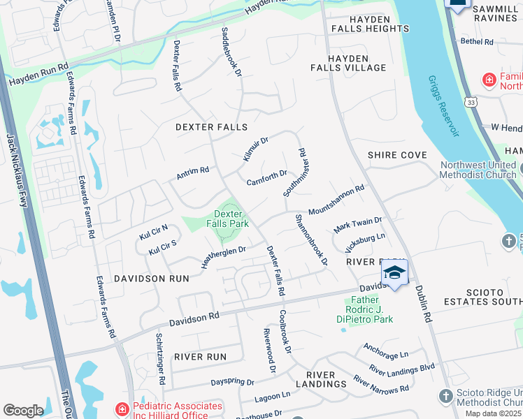 map of restaurants, bars, coffee shops, grocery stores, and more near 3727 Lifford Court in Columbus