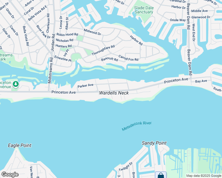 map of restaurants, bars, coffee shops, grocery stores, and more near 13 2nd Street in Brick Township