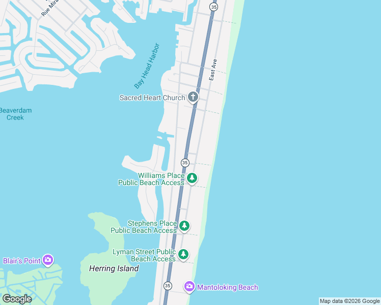 map of restaurants, bars, coffee shops, grocery stores, and more near 901 Ocean Avenue in Point Pleasant Beach