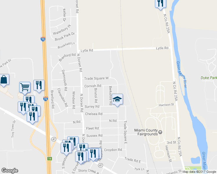 map of restaurants, bars, coffee shops, grocery stores, and more near 792 Berkshire Road in Troy