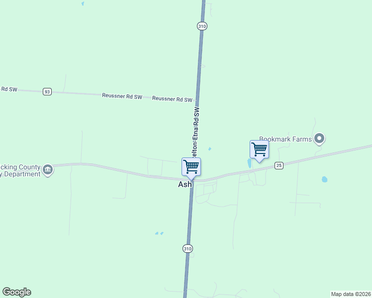 map of restaurants, bars, coffee shops, grocery stores, and more near 2220 Hazelton-Etna Road Southwest in Pataskala