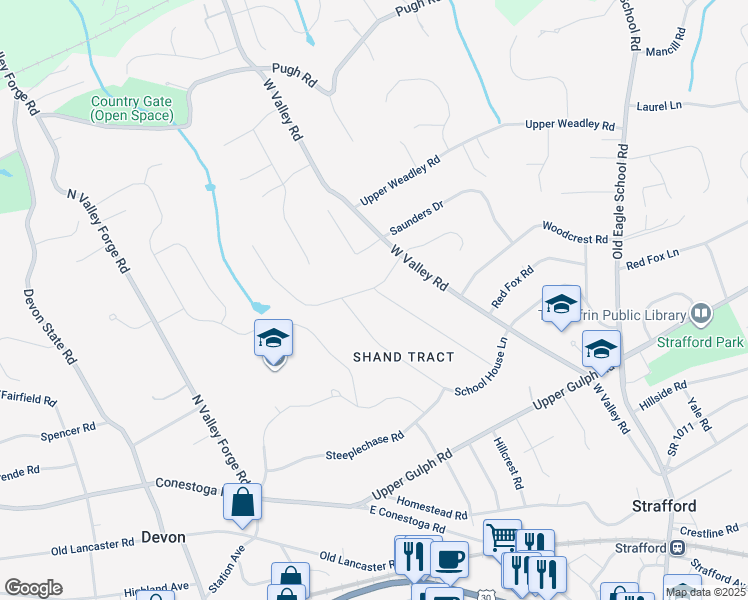 map of restaurants, bars, coffee shops, grocery stores, and more near 492 Glenwyth Road in Wayne