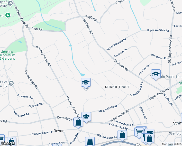 map of restaurants, bars, coffee shops, grocery stores, and more near 158 Colket Lane in Devon