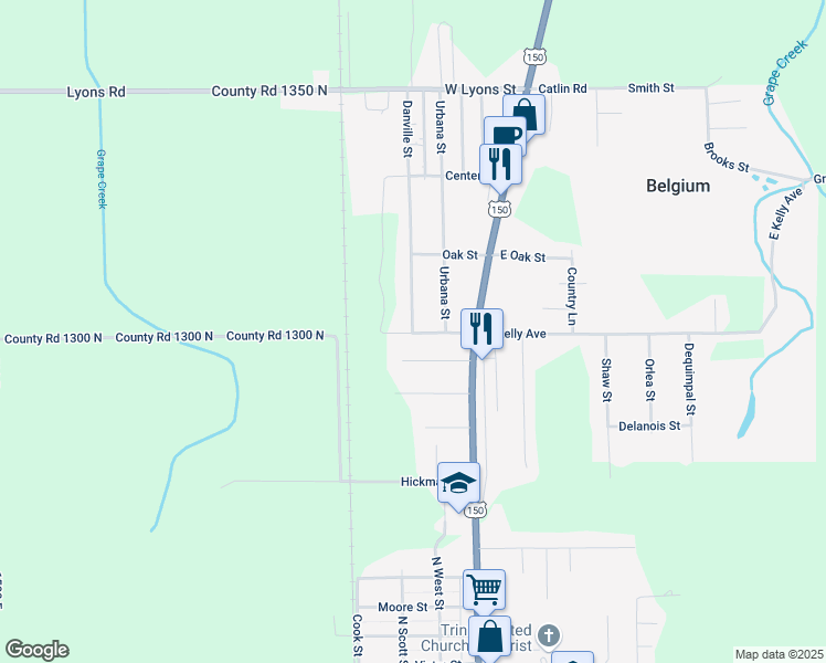 map of restaurants, bars, coffee shops, grocery stores, and more near 312 West Kelly Avenue in Westville