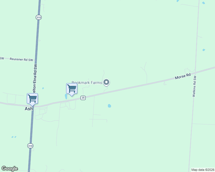 map of restaurants, bars, coffee shops, grocery stores, and more near 8824 County Highway 25 in Pataskala